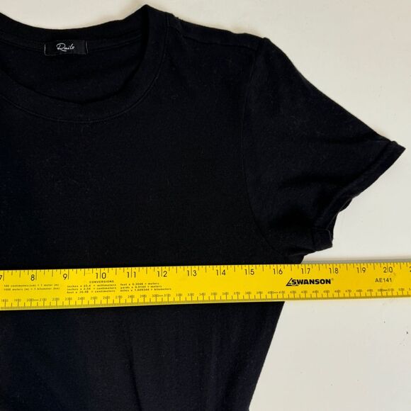 Rails Tori Black Ruched Tie Midi Cotton Dress Short Sleeve M - Picture 8 of 11